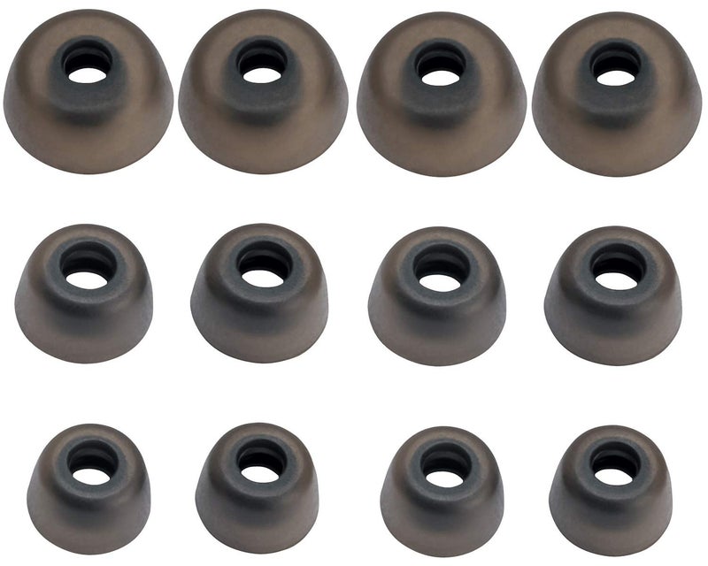 BLLQ 12 PCS Replacement EarGels Ear Gels Ear Buds Tips Compatible with Jabra Elite 65t Earbuds/Jabra Elite Active 65t Earbuds / 75t Earbuds, S/M/L 3 Size 6 Pairs, Gray 65t Tips - Image 1